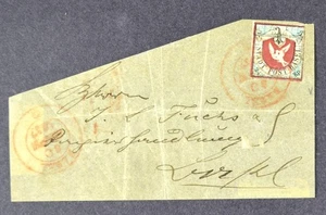 Svizzera 1845 Basilea città posta colomba francobollo su pezzo falso interessante (HcF72) - Foto 1 di 4