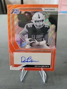 2022 Leaf Pro Set Devin Brown orange Rookie Auto /5 - Picture 1 of 2