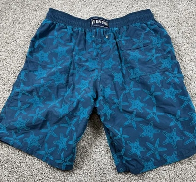 Vilebrequin Mens Lined Swim Trunks Costume De Bain A St Tropez Blue Starfish XXL - Image 1 of 4