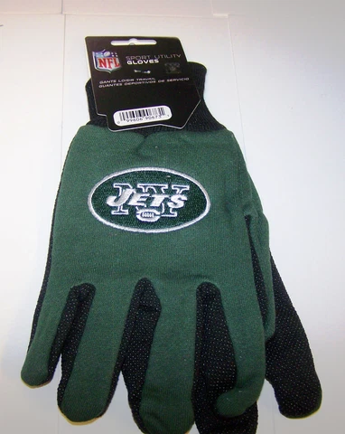 New York Jets NFL Logo Two Tone Utility Garden Game Gloves Cover