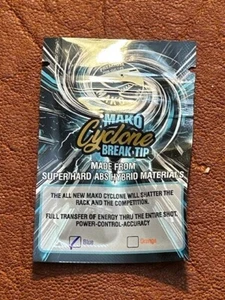 Mako Cyclone Break Pool Queue Spitze hart 14 mm. Blau - Bild 1 von 2
