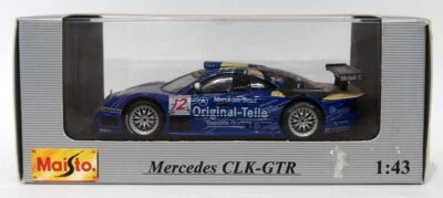 Maisto 1/43 Scale 31504 - Mercedes CLK-GTR - Blue - Photo 1/2