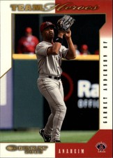 2003 Donruss Team Heroes Glossy Anaheim Angels Baseball Card #9 Garret Anderson