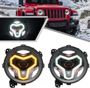 LED Headlights with DRL Turn Signal Lamp Assembly for Jeep JL JLU 2018-2023 - Picture 1 of 13