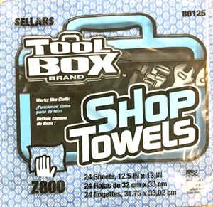 SELLARS Tool Box - Shop Towels Z800 - 24 Sheets 12.5" x 13" - Picture 1 of 2
