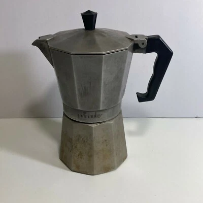 Cafetera estilo espresso vintage "primula" estufa de aluminio percoladora olla  Foto 1 de 4