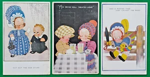 3 postales de humor Art Deco de CHLOE PRESTON tempranas nos 869, 963, 987. - Imagen 1 de 2