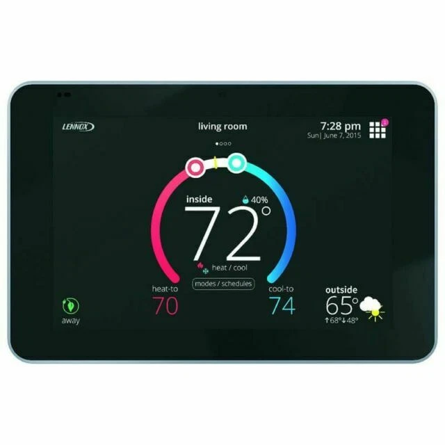 LENNOX iComfort S30 7inch Black Thermostat Outdoor Sensor 19V30