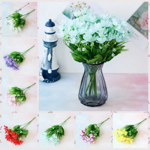 US Artificial Silk Orchid 28 Head Bouquet Fake Flowers Wedding Party Home Decor - Picture 1 of 16