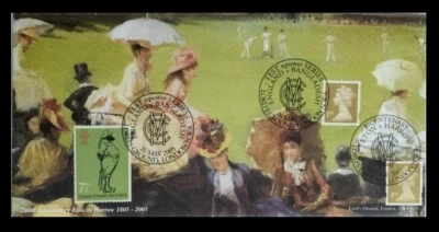 131.BLETCHLEY PARK 2005 LIMITED EDITION STAMP COVER CRICKET MATCH - Image 1 of 2