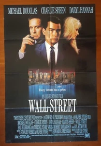 1987 * Original 1 Blatt Poster * Wall Street * Michael Douglas Charlie Sheen EX! - Bild 1 von 9