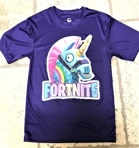 Unicorn T-Shirt Battle Royal Fortnite Adult Small Teens Unisex Nylon Tee - Picture 1 of 3