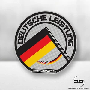 German Flag Performance VW Euro DUB Car Van Window Bumper Vinyl Decal Sticker - Picture 1 of 4