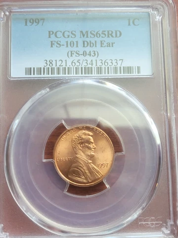 1997 MS65RD PCGS FS-101 Dbl Ear (FS-043) Cover