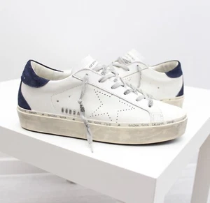 Women's Golden Goose GGDB Hi Star Low Top Leather Sneakers White Size 39 RARE - Picture 1 of 14
