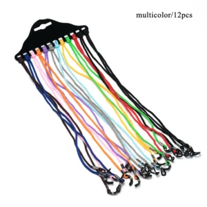 12Pcs Adjustable Neck Cord Strap String Lanyard For Eyeglass Sunglasses Unisex ^ - Foto 1 di 14