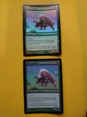 Bull aurochs x2 Coldsnap. FOIL Rare. MTG 2 Card as pictured - Image 1 of 4