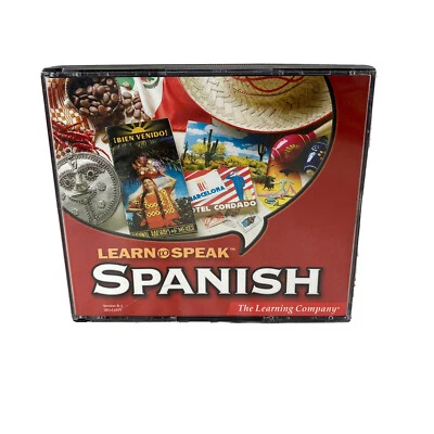 Learn to Speak Spanish Version 8.1 The Learning Company 4 CD ROM Windows 2002   - Image 1 of 4