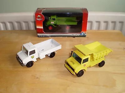 X2 VINTAGE DIECAST 1/50 SOLIDO + OTHER UNIMOG TRUCKS IN GOOD CONDITION UNBOXED - Image 1 of 4