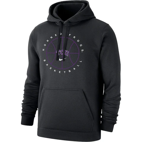 TCU Horned Frogs Nike Basketball Icon Club Fleece Pullover Hoodie Men's NCAA New Cover