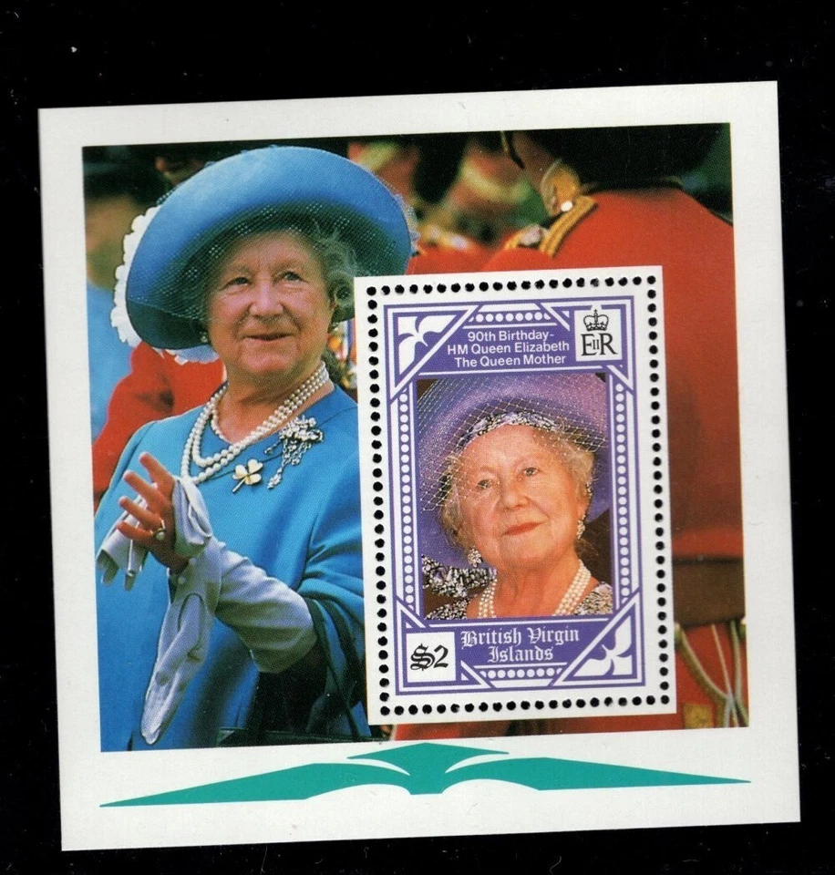 British Virgin Islands 1990 $2 Queen Mother 90th Birthday Sheet MNH SG MS750 - Image 1 of 1