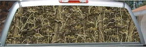 Walleye camouflage fishing hunting rear window view thru graphic decal - Picture 1 of 2