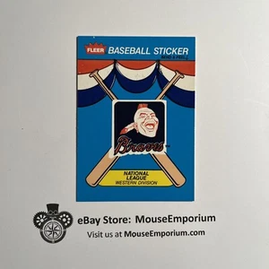 1989 Fleer Baseball Atlanta Braves Sticker - Picture 1 of 6