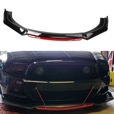 Front Bumper Lip Body Kit Spoiler Splitter For Ford Mustang M - Image 1 of 4