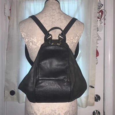 LUANA 意大利黑色 3-1 可调式包 背包 挎包 皮革单肩包 — 第 1/4 张图片