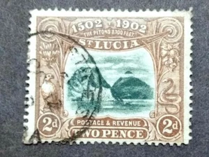 1902 St. Lucia 400th Anniversary Discovery Of The Island Single Issue - 1v Used - Picture 1 of 2