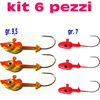 Testine Piombate Ami Pesca Spinning Artificiali Teste Piombate Jig Mare Lago - Immagine 1 di 4