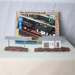 Plasticville USA HO Scale Suburban Station #2806 Complete (b) - Picture 1 of 17
