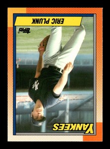 1990 Topps Tiffany #9 Eric Plunk    New York Yankees MINT Set-Break Pick