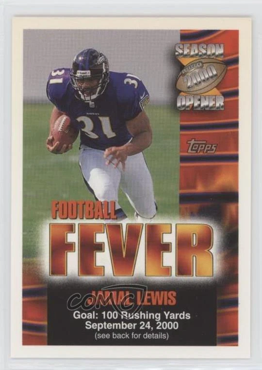 2000 Topps Season Opener Football Fever Sweepstakes Jamal Lewis Rookie RC