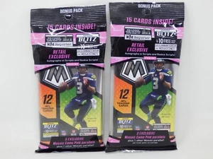 2 Stück NEU 2021 Panini Mosaic Football Sports Trading Card Cello Fat Pack - Bild 1 von 2