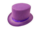 Purple Top Hat with Decorated Ribbon Costume Accessory, One Size