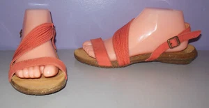 El Naturalista Wakataua N5077 Orange Leather Sandals Size 38 Euro 8 US - Picture 1 of 6