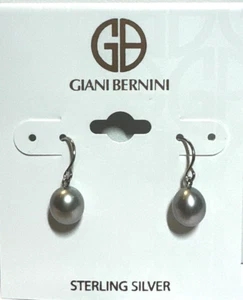 Orecchini Giani Bernini argento sterling coltivati ​​perla d'acqua dolce grigio prezzo al dettaglio consigliato $ 50 - Foto 1 di 1