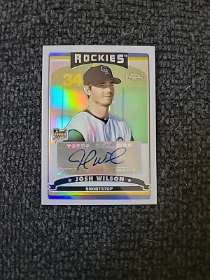 2006 Topps Chrome Baseball Josh Wilson Rookie Autograph Refractor 279/500 SC8579 - Image 1 of 2
