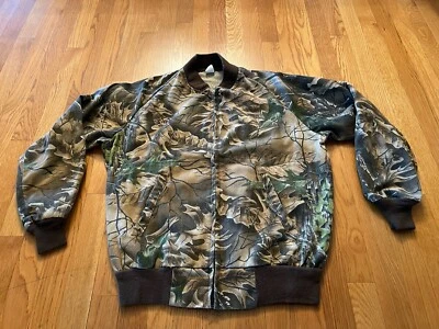 Vintage Oak Country Image Camo Jacket Mens Medium Made In USA Full Zip Unlined - Image 1 of 4