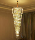 Lampe d'escalier lustre en cristal DEL lampe de hall lumière spirale lumière grande taille