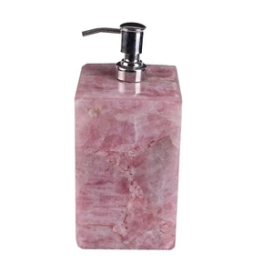 3 pollici dispenser sapone marmo contenitore shampoo epossidico quarzo rosa per ufficio - Foto 1 di 4
