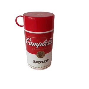 Campbell's Soup Thermos Cup Container 11.5 oz Red White Vintage 1998 Preowned - Picture 1 of 5
