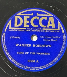 Sons of Pioneers Old Time Fiddle String Band - Wagner Hoedown/Boggy Texas Road - Picture 1 of 2