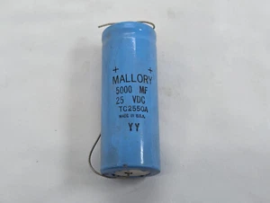 NEW OLD STOCK Mallory 5000MF TC2550A 25VDC Electrolytic Capacitor - Picture 1 of 3