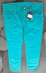 Nwt-Robert Graham Jeans. Cabo Wabo 2. Aqua. Size 36x34 Slim Jim MSRP $188 - Picture 1 of 16