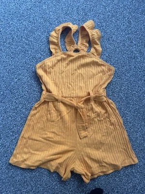 Girls River Island Playsuit 7-8 Mustard - Image 1 of 3