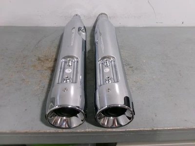 2025 Harley Davidson CVO Road Glide FLTRXSE Mufflers Set Chrome, Used - Image 1 of 4