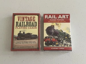 Vintage Railroad ART Playing Cards Deck US Games Systems New (2) - Picture 1 of 2