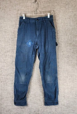 Pantalones Patagonia All Seasons Mezcla Cáñamo Lona Doble Rodilla Mujer 2 Azul Distress Foto 1 de 4